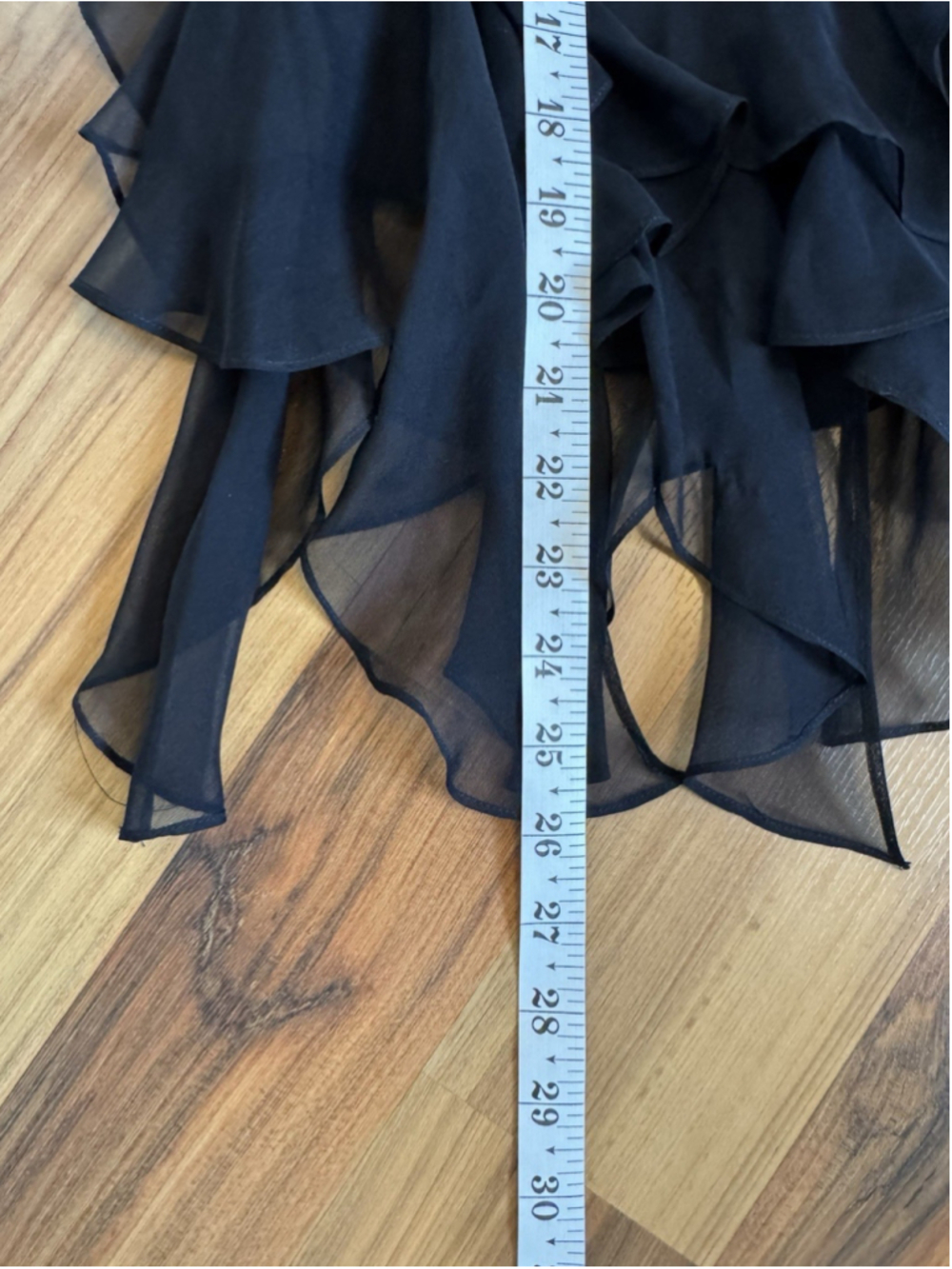 Vintage Niteline 100% Silk Ruffle Skirt 6 Black Whimsigoth Fairy Deadstock - Picture 10 of 10